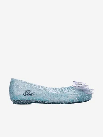 Mini Melissa + Disney Princess Girls' Mini Sweet Love Ballet Flats - Toddler, Little Kid, Big Kid In Blue