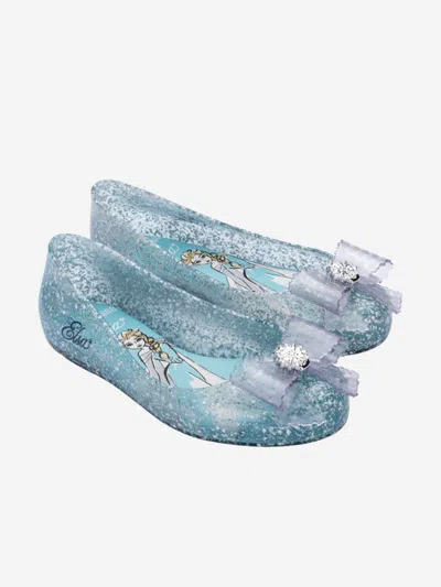 Mini Melissa + Disney Princess Girls' Mini Sweet Love Ballet Flats - Toddler, Little Kid, Big Kid In Blue