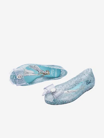 Mini Melissa + Disney Princess Girls' Mini Sweet Love Ballet Flats - Toddler, Little Kid, Big Kid In Blue