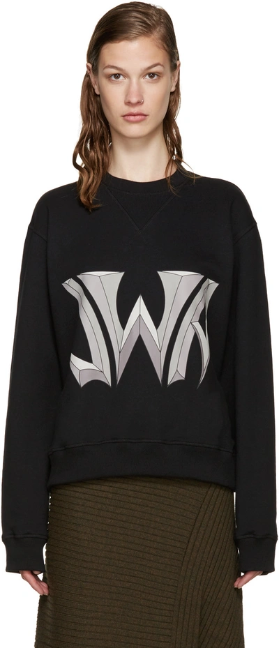 Jw Anderson J.w. Anderson Women's Black Jwa Logo Sweatshirt | ModeSens