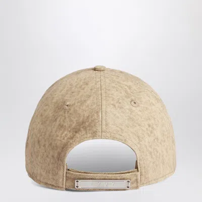 1989 Studio Flocked Denim Cap With Metal Detail In Brown