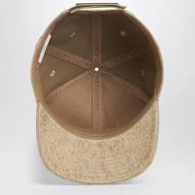 1989 Studio Flocked Denim Cap With Metal Detail In Brown