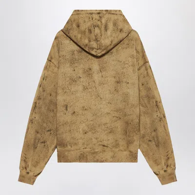 1989 Studio Brushed Cotton Hoodie With Embossed Logo In Neutral