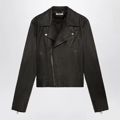 1989 Studio Intreccio Leather Logo Jacket