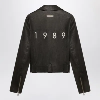 1989 Studio Intreccio Leather Logo Jacket