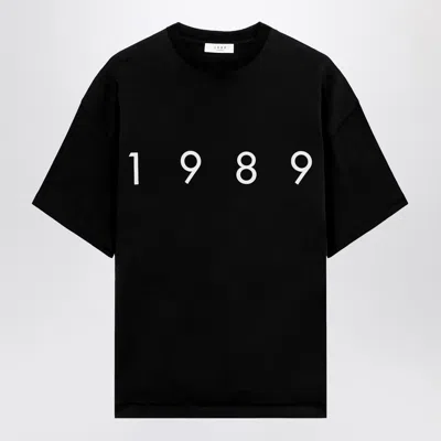 1989 Studio Solid Color Crew-neck T-shirt With Contrasting Logo