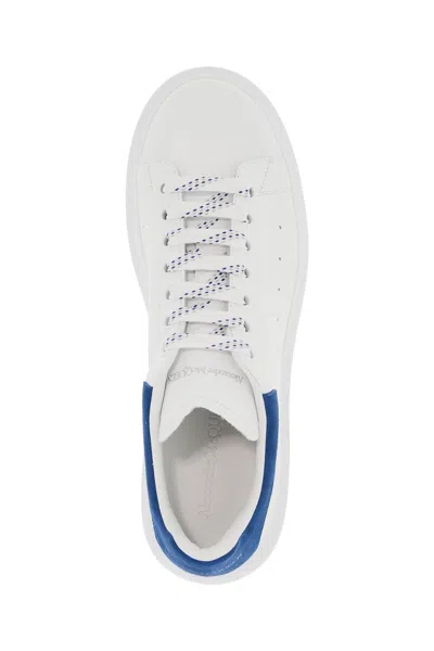 Alexander Mcqueen Oversized Leather Sneakers Detail Contrasting In Gray