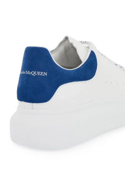Alexander Mcqueen Oversized Leather Sneakers Detail Contrasting In Gray