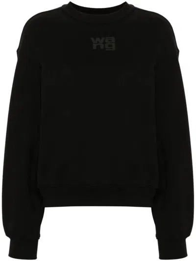 Alexander Wang Essential Terry Crew Neck Cotton Sweatshirt Clothing