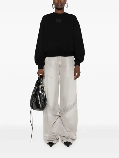 Alexander Wang Essential Terry Crew Neck Cotton Sweatshirt Clothing