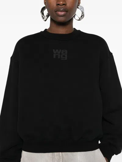 Alexander Wang Essential Terry Crew Neck Cotton Sweatshirt Clothing