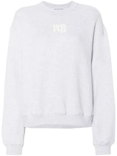 Alexander Wang Essential Terry Crew Neck Cotton Sweatshirt Clothing