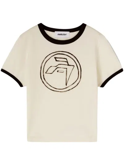 Ambush Emblem Print Cotton T-shirt
