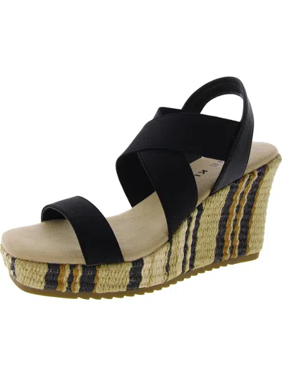 Anne Klein Women's Wendi Elastic Strap Wedge Sandals In Multi
