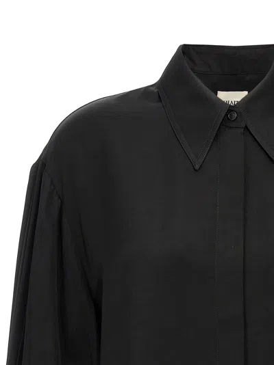 Khaite Bam Balloon-sleeve Oversized Button-down Top