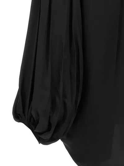 Khaite Bam Balloon-sleeve Oversized Button-down Top