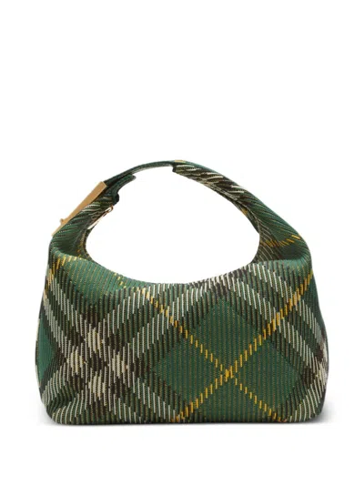 Burberry Embroidered Nylon Mini Peg Handbag