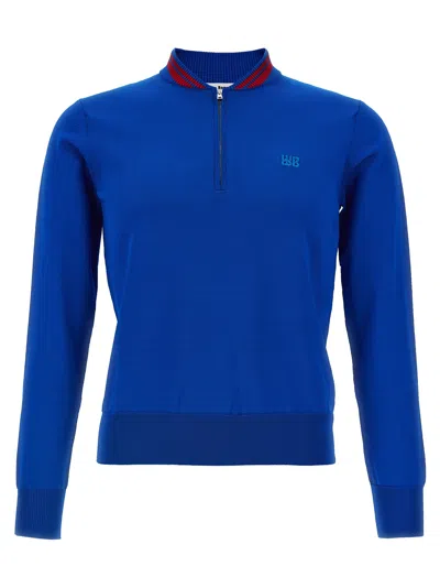 Shop Wales Bonner Day Knit Top Sweaters And Cardigans Blue