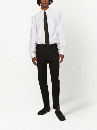 Dolce & Gabbana White Cotton Long Sleeves Formal Shirt In White