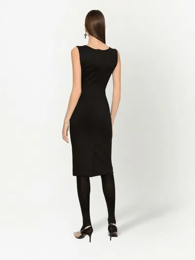 Dolce & Gabbana Sleeveless Scoop Neck Jersey Midi Dress