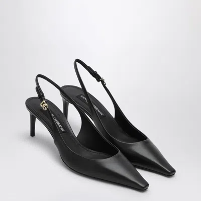 Dolce & Gabbana Tortoiseshell-print Patent Leather Slingbacks