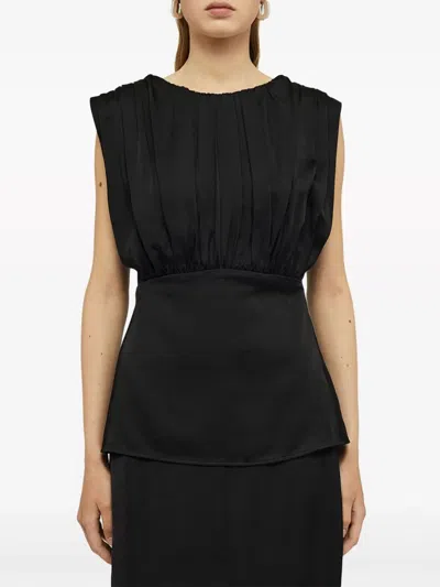 Jil Sander Acetate Blend Top Puffed Sleeves