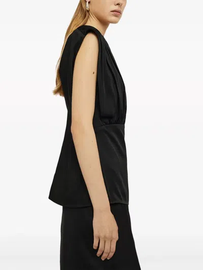 Jil Sander Acetate Blend Top Puffed Sleeves