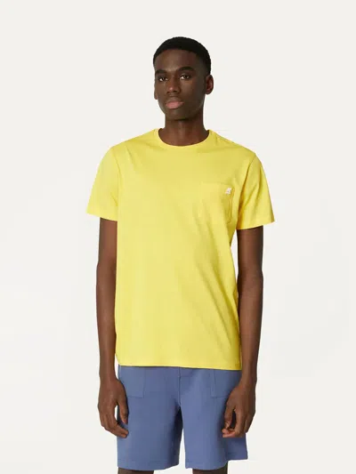 K-way Sigur Man T-shirt Yellow Size S Cotton