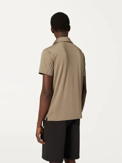 K-way Collared Polo Shirt Short Sleeves In Neutral