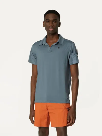 K-way Collared Polo Shirt Short Sleeves In Neutral