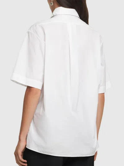 Shop Marni Cotton Poplin Shirt With Logo