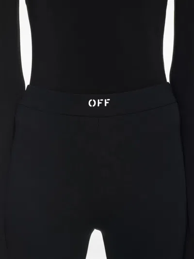 Off-white Leggings Con Spacco