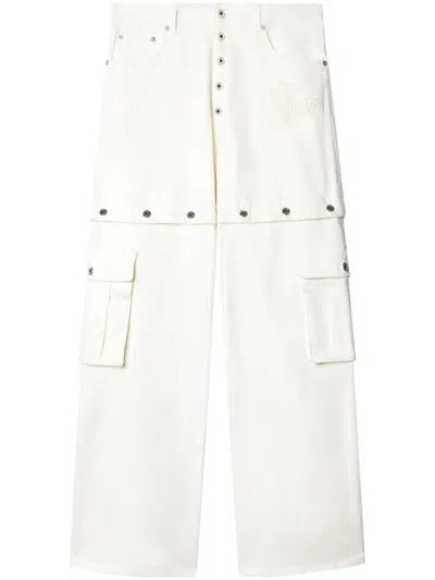 Off-white Convertible Logo-embroidered Cargo Jeans