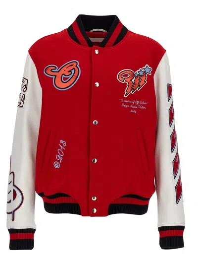 Off-white Off White 'varsity' Bomber Jacket