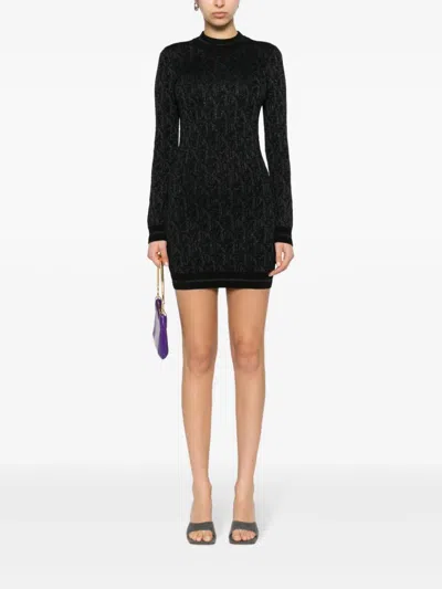 Palm Angels Monogram-jacquard Mini Dress
