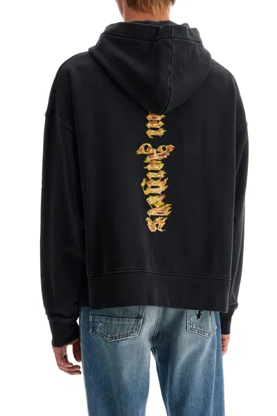 Shop Palm Angels 'burning Palm Oversized Hoodie With Hood'