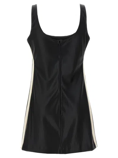 Shop Palm Angels 'leather Effect Track' Dress