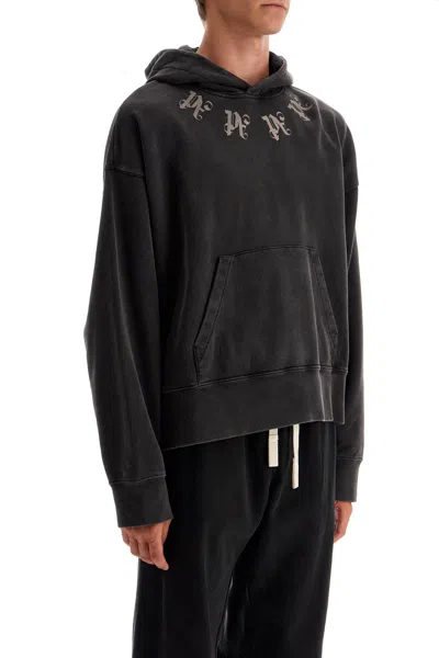 Shop Palm Angels Statement Monogram Hooded Sweatshirt