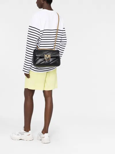 Pinko Love Baby Puff Leather Crossbody Bag