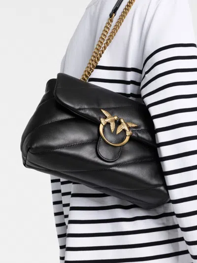 Pinko Love Baby Puff Leather Crossbody Bag