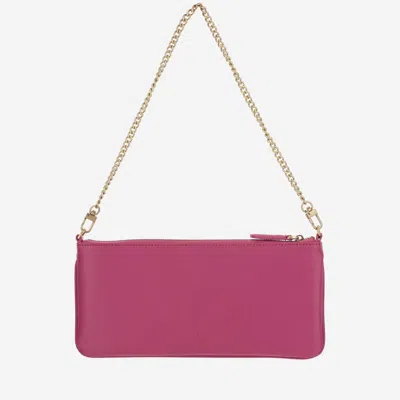 Shop Pinko Leather Clutch Bag With Logo