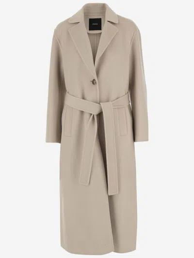 Shop Pinko Wool Long Coat