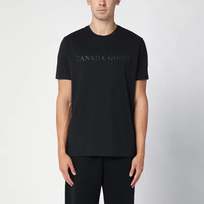 Shop Canada Goose Black Crew-neck Emersen T-shirt