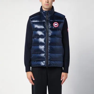 Shop Canada Goose Atlantic Navy Padded Nylon Waistcoat In Orange