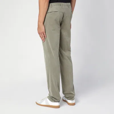 Santaniello Sage Green Cotton Trousers In Green