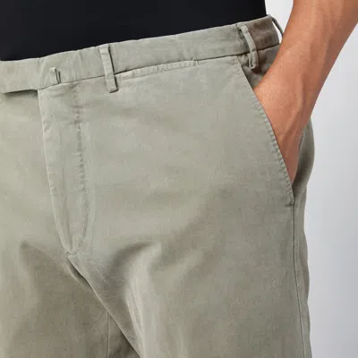Santaniello Sage Green Cotton Trousers In Green