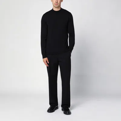 Pt Torino Rebel Stretch Cotton Twill Pants In Black