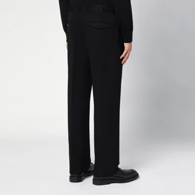 Pt Torino Rebel Stretch Cotton Twill Pants In Black