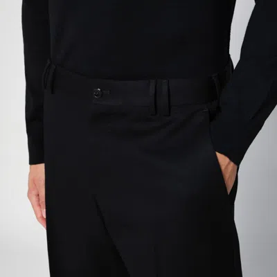 Pt Torino Rebel Stretch Cotton Twill Pants In Black