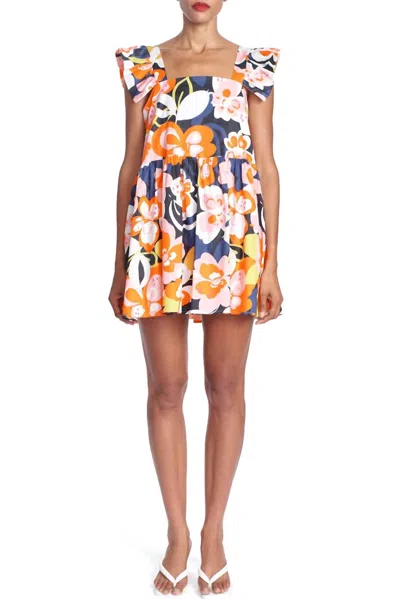 Corey Lynn Calter Jules Mini Dress In Butterfly Flower In Multi
